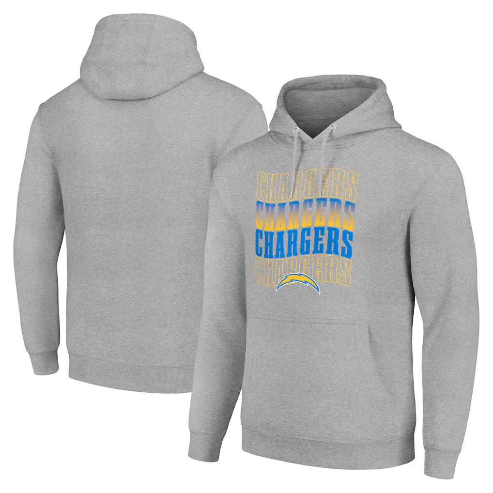 Men 2026 NFL Los Angeles Chargers Grey Hoodie hooded style 02